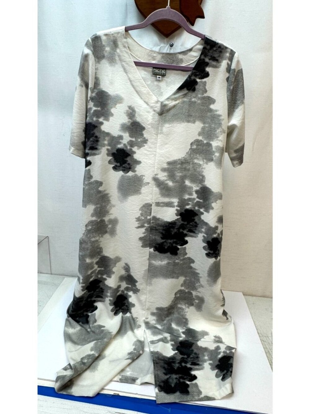 Niche-Medium Womans Cloud print Dress